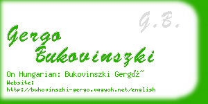 gergo bukovinszki business card